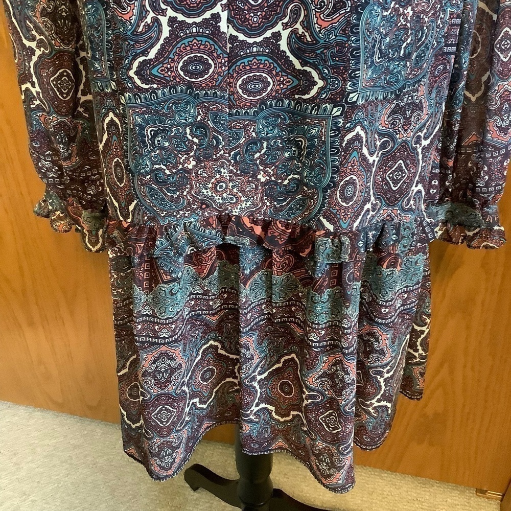 Amanda Uprichard Paisley Dress Sz-M - Picture 4 of 6